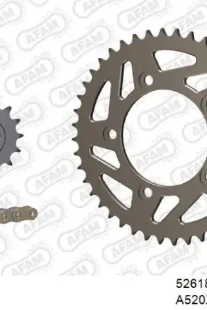 Finale Uitverkoop AFAM - 520XHR2 106 MRS (RIVET) GOLD & SPROCKETS - Chain Kits - ALU