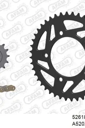 Direct Verzonden AFAM - 520XHR2 106 MRS (RIVET) GOLD & SPROCKETS - Chain Kits - STEEL