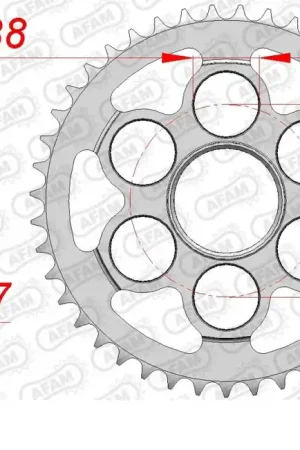 AFAM - REAR STEEL 43T, 520 - Sprockets - Duurzaam en Compatibel Voordeelprijs