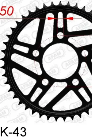 Limited Edition AFAM - REAR STEEL 43T, 520 - Sprockets - Geschikt voor BMW HP4 1000
