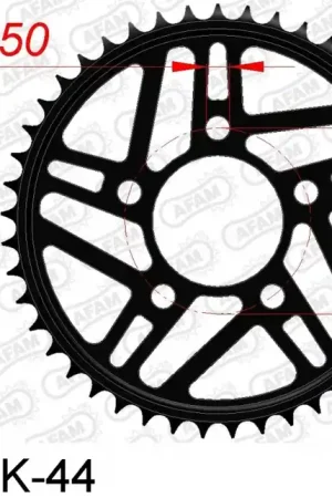 AFAM - REAR STEEL 44T, 520 - Sprockets - Compatibel met BMW HP4 1000 Alleen Vandaag