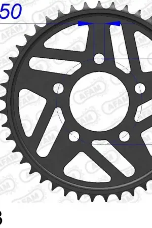 AFAM - REAR ALU 43T, 520 - Sprockets - Compatibel met BMW HP4 1000 Lage Kosten