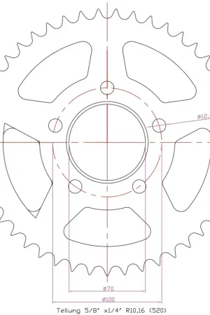 ESJOT - REAR ALU 42T, 520 - Sprockets - Compatibel met BMW HP4 Ambachtelijk