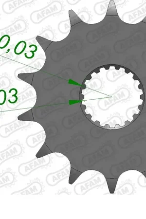 AFAM - FRONT 14T, 428 - Sprockets - Geschikt voor Suzuki GN 125 Budget