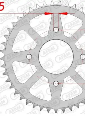 Tijdelijk Beschikbaar AFAM - REAR STEEL 45T, 428 - Sprockets - Geschikt voor Suzuki