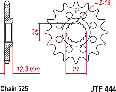 JT Sprockets - FRONT STEEL 17T, 525 - Sprockets - Compatibel met Suzuki GSX-R Shop Nu