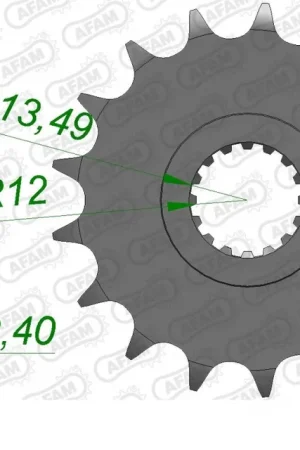 Ambachtelijk AFAM - FRONT 16T, 525 - Sprockets - Compatibel met Suzuki GSXR 1000