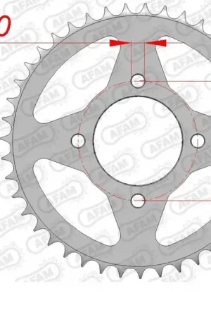 Dagaanbieding AFAM - REAR STEEL 41T, 428 - Sprockets - Geschikt voor Suzuki GN 125