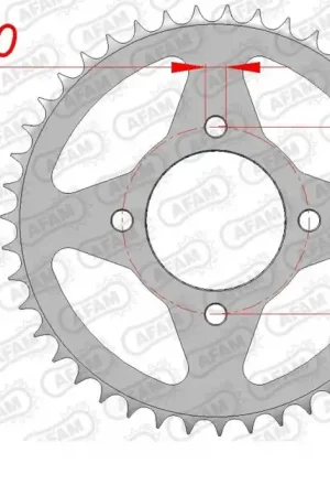 Actieprijs AFAM - REAR STEEL 42T, 428 - Sprockets - Geschikt voor diverse Suzuki-modellen