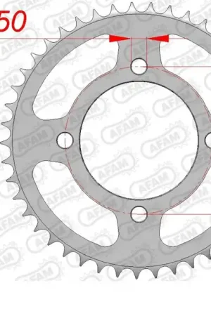 AFAM - REAR STEEL 45T, 428 - Sprockets - Geschikt voor meerdere Suzuki GZ 125 modellen Dagaanbieding