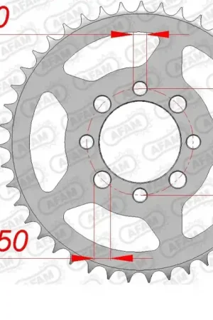 Lage Kosten AFAM - REAR STEEL 43T, 428 - Sprockets - Hoogwaardige staalconstructie