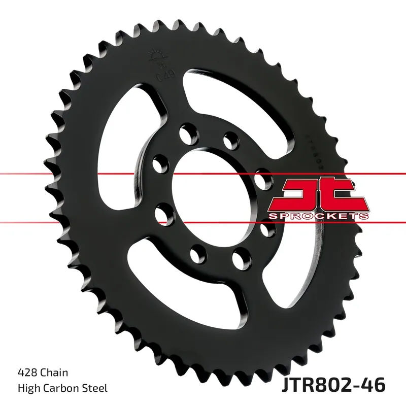 JT Sprockets - REAR STEEL 46T, 428 - Sprockets - Geschikt voor Suzuki Ds 80 Professioneel