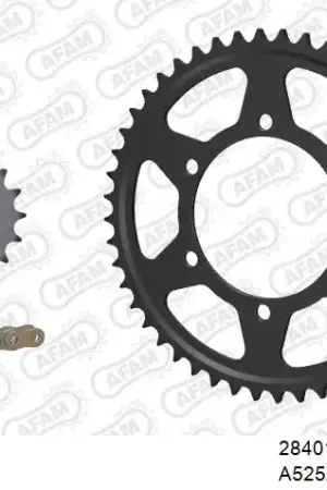 AFAM - 525XSR2 114 MRS (RIVET) GOLD & SPROCKETS - Chain Kits - STEEL Beperkte Voorraad