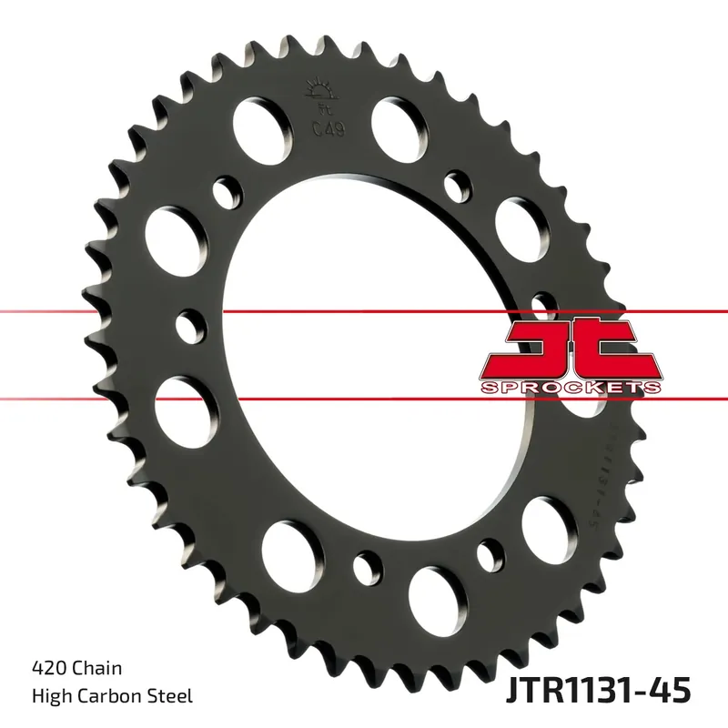 JT SPROCKETS - REAR STEEL 45T, 420 - Sprockets - Compatibiliteit met Aprilia Rx 50 Betaalbaar