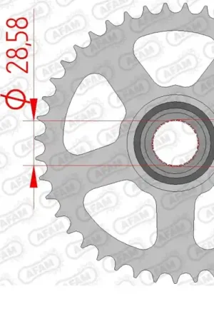 AFAM - REAR STEEL 43T, 415 - Sprockets - Geschikt voor Aprilia Rs 50 Veilige Betaling