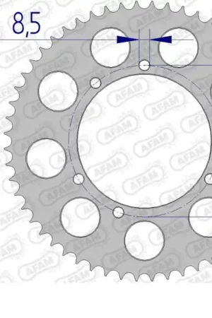 AFAM - REAR ALU 56T, 428 - Sprockets - Aluminium Wereldwijde Verzending