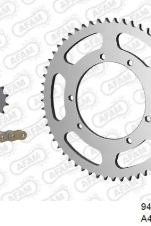 AFAM - 428R1 134 AR (CLIP) GOLD & SPROCKETS - Chain Kits - STEEL Op = Op