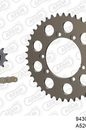 Plaats Bestelling AFAM - 520MR2 100 ARS (CLIP) GOLD & SPROCKETS - Chain Kits - ALU