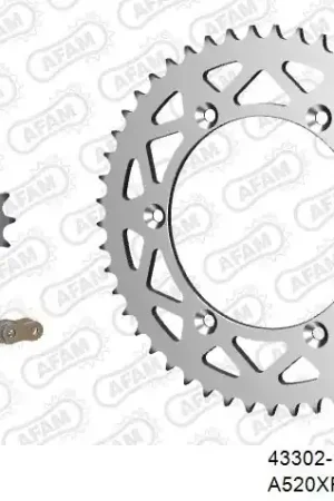 Shop Nu AFAM - 520XRR3 112 ARS (CLIP) GOLD & SPROCKETS - Chain Kits - ALU