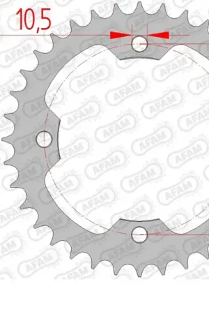 AFAM - REAR STEEL 36T, 520 - Sprockets - Geschikt voor Honda en Yamaha Koop Vandaag