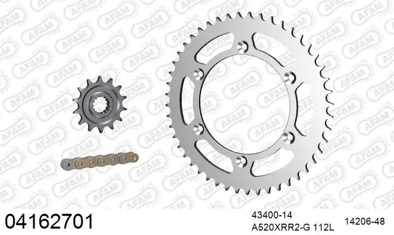 Bestseller AFAM - 520XRR3 112 ARS (CLIP) GOLD & SPROCKETS - STEEL