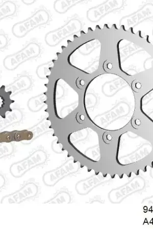 Koop Online AFAM - 420R1 126 AR (CLIP) GOLD & SPROCKETS - Chain Kits - STEEL