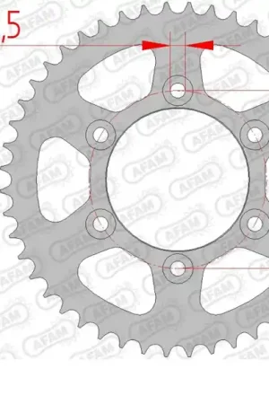 Goedkoop AFAM - REAR STEEL 48T, 420 - Sprockets - 48T