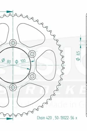 ESJOT - REAR STEEL 56T, 420 - Sprockets - Staalconstructie Gecertificeerd