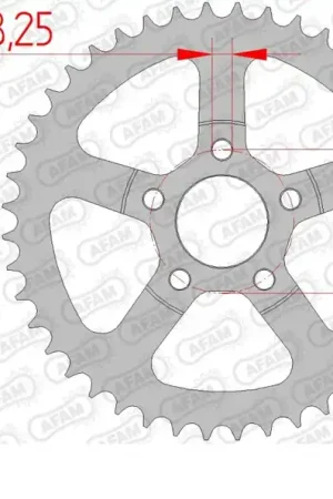 AFAM - REAR STEEL 44T, 420 - Sprockets - Sterke constructie Laatste Versie