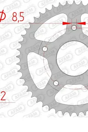 Laatste Kans AFAM - REAR STEEL 49T, 428 - Sprockets - Staal