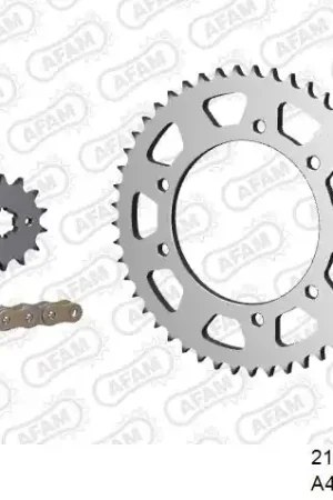 Rechtstreeks Van De Fabrikant AFAM - 428R1 128 AR (CLIP) GOLD & SPROCKETS - Chain Kits - STEEL