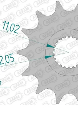 Laatste Versie AFAM - FRONT 14T, 520 - Sprockets - Compatibel met diverse modellen