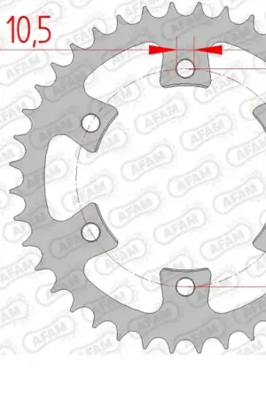 Modern AFAM - REAR STEEL 40T, 530 - Sprockets - Compatibel met Can am Ds 650 x 7