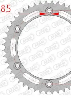 AFAM - REAR STEEL 50T, 428 - Sprockets - Sterke constructie Actieprijs