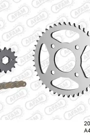Gratis Verzending AFAM - 428R1 126 AR (CLIP) GOLD & SPROCKETS - Chain Kits - STEEL