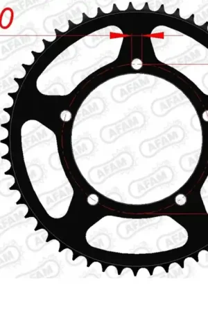 AFAM - REAR STEEL 51T, 420 - Sprockets - Compatibel met Yamaha Tzr 50 c Nieuwe Collectie