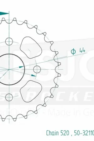 ESJOT - REAR STEEL 28T, 520 - Sprockets - Duurzaam Staal Luxe