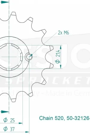 Superprijs ESJOT - FRONT 15T, 520 - Sprockets - 15T en 520 compatibiliteit