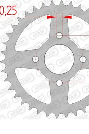 AFAM - REAR STEEL 38T, 520 - Sprockets - Staal Plaats Bestelling