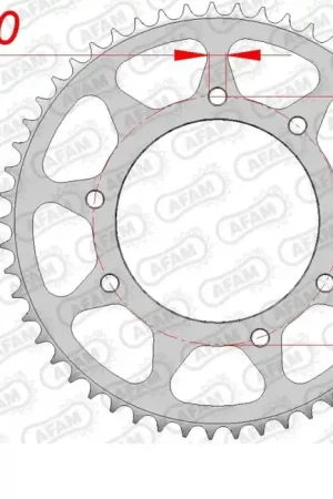 AFAM - REAR STEEL 53T, 420 - Sprockets - Compatibel met Aprilia en Kawasaki Modern