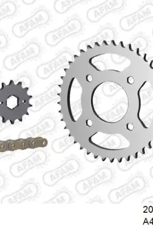 AFAM - 428R1 110 AR (CLIP) GOLD & SPROCKETS - Chain Kits - STEEL Lage Prijs