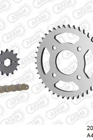 Shop Nu AFAM - 428R1 114 AR (CLIP) GOLD & SPROCKETS - Chain Kits - STEEL
