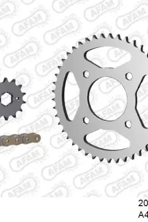 AFAM - 428R1 116 AR (CLIP) GOLD & SPROCKETS - Chain Kits - STEEL Topkwaliteit