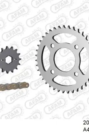 AFAM - 428R1 114 AR (CLIP) GOLD & SPROCKETS - Chain Kits - STEEL Must-Have