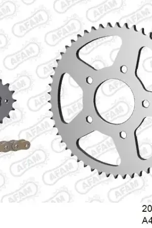 AFAM - 428R1 128 AR (CLIP) GOLD & SPROCKETS - Chain Kits - STEEL Laatste Versie