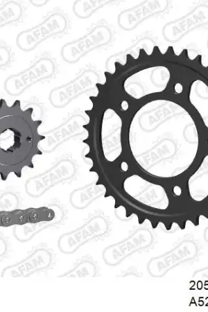 AFAM - 525XMR3 108 MRS (RIVET) - Chain Kits - STEEL Origineel