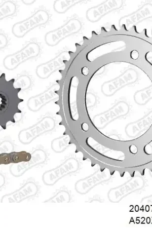 Bulkbestelling AFAM - 520XMR3 112 MRS (RIVET) & SPROCKETS - Chain Kits - STEEL