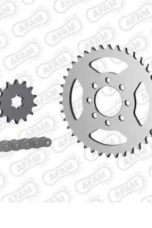 AFAM - 420M 104 AR (CLIP) & SPROCKETS - Chain Kits - STEEL Ambachtelijk
