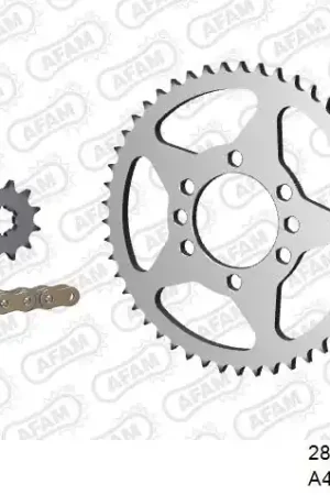 AFAM - 428R1 118 AR (CLIP) GOLD & SPROCKETS - Chain Kits - STEEL Groothandel