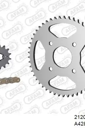 Laatste Versie AFAM - 428XMR2 120 AR (CLIP) GOLD & SPROCKETS - Geschikt voor Yamaha SR 125